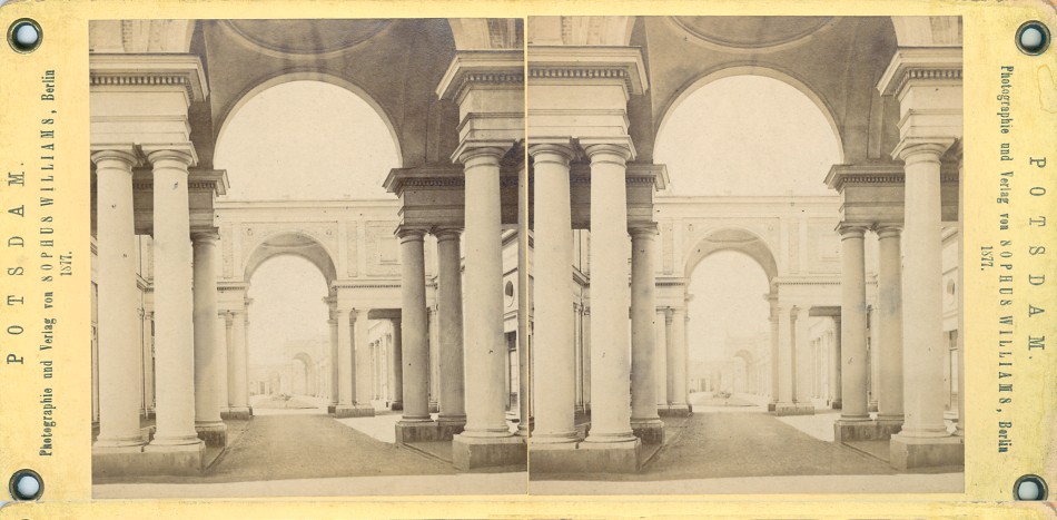 1877 Sophius Williams Perspective desOrangeriehauses bei Sanssoussi