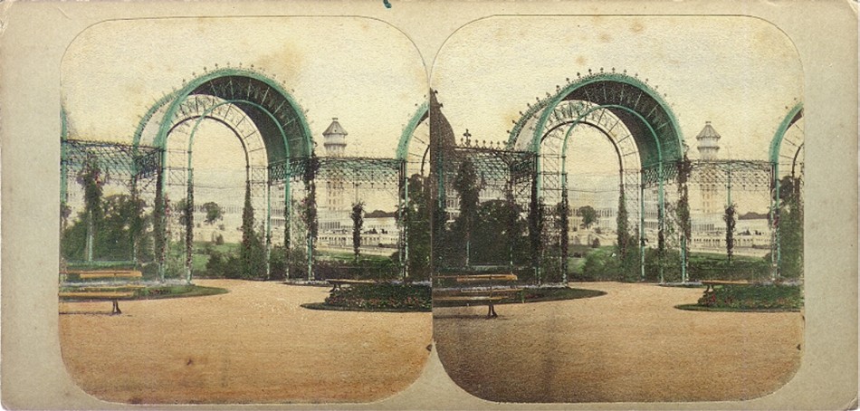 3D 1870 Crystal Palace View from the rosery